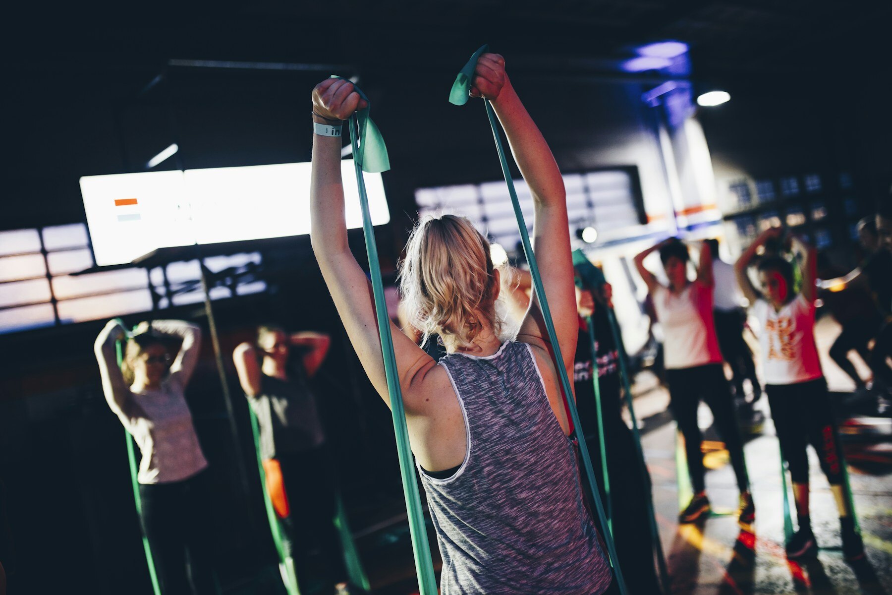 A real coached group fitness class